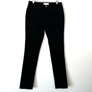 Michael Kors black velvet skinny pants mid rise